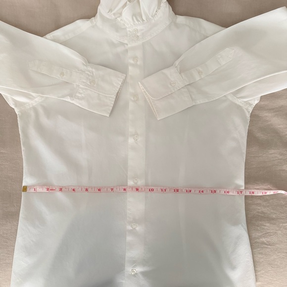 Ralph Lauren | White Ruffle Collar Button Up - Picture 7 of 10